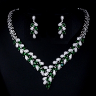 Show details for Good Quality Cubic Zirconia Platinum Plated 2 Piece Jewelry Set Show details for Good Quality Cubic Zirconia Platinum Plated 2 Piece Jewelry Set