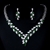 Picture of Good Quality Cubic Zirconia Platinum Plated 2 Piece Jewelry Set