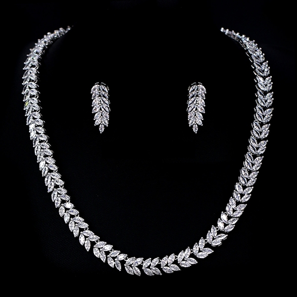 Picture of Staple Big White 2 Piece Jewelry Set