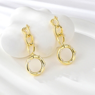 Show details for Copper or Brass Gold Plated Dangle Earrings in Flattering Style Show details for Copper or Brass Gold Plated Dangle Earrings in Flattering Style