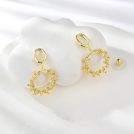 Show details for Fashionable Big Gold Plated Dangle Earrings Show details for Fashionable Big Gold Plated Dangle Earrings