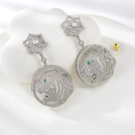 Show details for Stylish Big White Dangle Earrings Show details for Stylish Big White Dangle Earrings