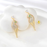 Show details for New Cubic Zirconia Gold Plated Dangle Earrings Show details for New Cubic Zirconia Gold Plated Dangle Earrings