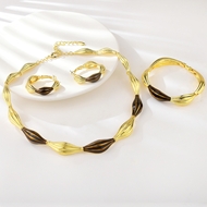 Picture of Zinc Alloy Gold Plated 4 Piece Jewelry Set in Flattering Style