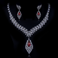 Show details for Good Quality Cubic Zirconia Platinum Plated 2 Piece Jewelry Set Show details for Good Quality Cubic Zirconia Platinum Plated 2 Piece Jewelry Set