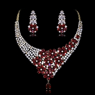 Show details for Fashionable Big Platinum Plated 2 Piece Jewelry Set Show details for Fashionable Big Platinum Plated 2 Piece Jewelry Set