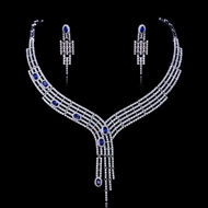 Show details for Wholesale Platinum Plated Blue 2 Piece Jewelry Set with No-Risk Return Show details for Wholesale Platinum Plated Blue 2 Piece Jewelry Set with No-Risk Return