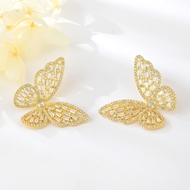 Show details for Delicate Copper or Brass Stud Earrings of Original Design Show details for Delicate Copper or Brass Stud Earrings of Original Design