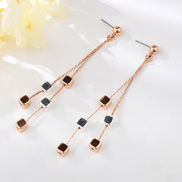 Picture of Rose Gold Plated Classic Dangle Earrings with SGS/ISO Certification