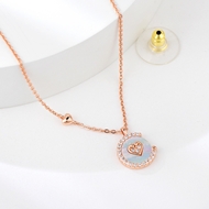 Show details for Impressive White Rose Gold Plated Pendant Necklace with Low MOQ Show details for Impressive White Rose Gold Plated Pendant Necklace with Low MOQ