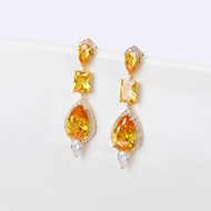 Picture of Latest Big Yellow Dangle Earrings