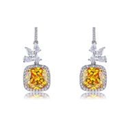 Picture of Fashionable Big Platinum Plated Dangle Earrings