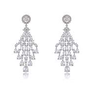 Picture of Luxury Cubic Zirconia Dangle Earrings Online Only