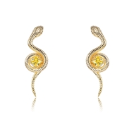 Picture of Attractive Yellow Copper or Brass Dangle Earrings For Your Occasions