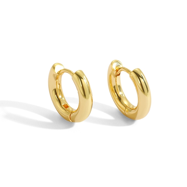 Picture of Copper or Brass Gold Plated Small Hoop Earrings For Your Occasions