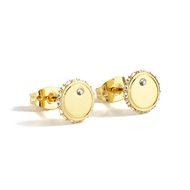 Picture of Funky Small Gold Plated Stud Earrings