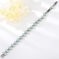 Show details for Nickel Free Blue Platinum Plated Fashion Bracelet with Easy Return Show details for Nickel Free Blue Platinum Plated Fashion Bracelet with Easy Return