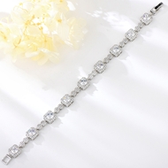 Show details for Small Platinum Plated Fashion Bracelet with Fast Shipping Show details for Small Platinum Plated Fashion Bracelet with Fast Shipping