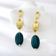 Picture of Trendy Gold Plated Big Dangle Earrings with No-Risk Refund