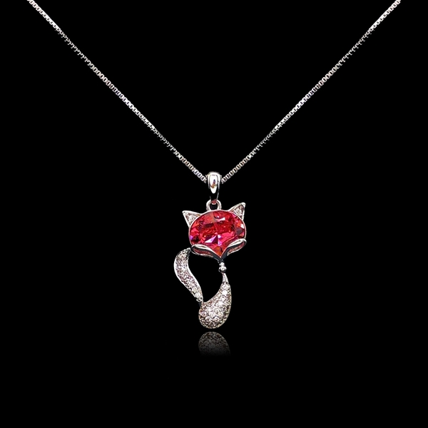 Picture of Best Swarovski Element Platinum Plated Pendant Necklace