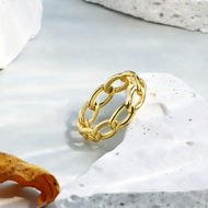 Picture of Attractive Gold Plated Delicate Fashion Ring For Your Occasions