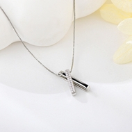 Show details for Great Cubic Zirconia Platinum Plated Pendant Necklace Show details for Great Cubic Zirconia Platinum Plated Pendant Necklace