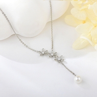 Show details for Fashion Cubic Zirconia White Pendant Necklace Show details for Fashion Cubic Zirconia White Pendant Necklace