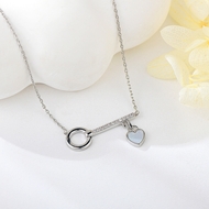 Show details for Delicate Platinum Plated Pendant Necklace with Beautiful Craftmanship Show details for Delicate Platinum Plated Pendant Necklace with Beautiful Craftmanship
