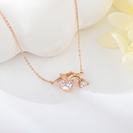 Show details for Bling Small Rose Gold Plated Pendant Necklace Show details for Bling Small Rose Gold Plated Pendant Necklace
