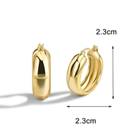 Picture of New Season Gold Plated Copper or Brass Small Hoop Earrings with SGS/ISO Certification