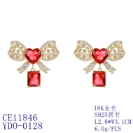 Picture of Fashion Cubic Zirconia Big Dangle Earrings