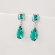 Picture of Need-Now Green Cubic Zirconia Dangle Earrings from Editor Picks