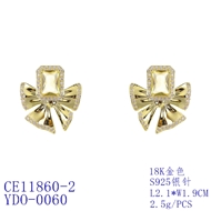 Picture of Big Gold Plated Big Stud Earrings with Fast Delivery