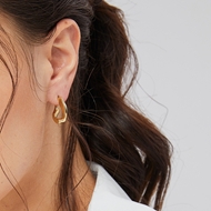 Picture of Sparkly Delicate Small Hoop Earrings