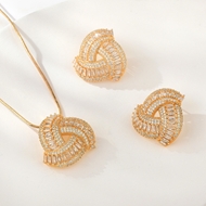 Show details for Popular Cubic Zirconia Copper or Brass 2 Piece Jewelry Set Show details for Popular Cubic Zirconia Copper or Brass 2 Piece Jewelry Set