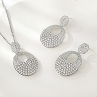 Show details for Luxury Platinum Plated 2 Piece Jewelry Set of Original Design Show details for Luxury Platinum Plated 2 Piece Jewelry Set of Original Design