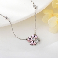 Show details for 925 Sterling Silver Swarovski Element Pendant Necklace in Flattering Style Show details for 925 Sterling Silver Swarovski Element Pendant Necklace in Flattering Style