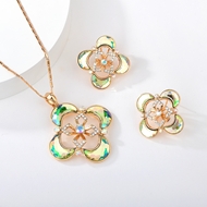 Show details for Unique Swarovski Element Rose Gold Plated Necklace and Earring Set Show details for Unique Swarovski Element Rose Gold Plated Necklace and Earring Set