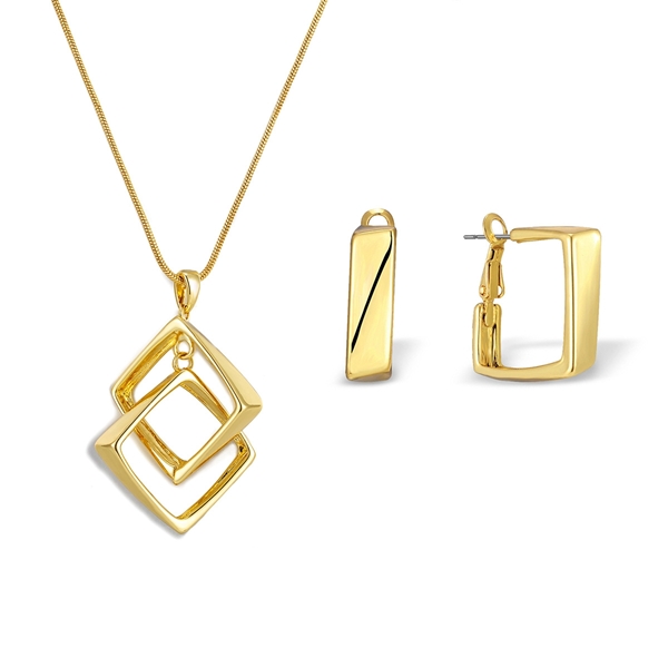 Picture of Geometric Gold Plated 2 Piece Jewelry Set Online Only