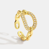 Picture of Delicate Gold Plated Adjustable Ring with Beautiful Craftmanship