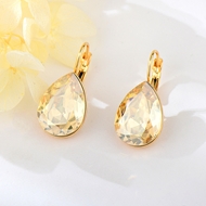 Show details for Small Zinc Alloy Hoop Earrings of Original Design