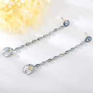 Show details for Fashion Swarovski Element Platinum Plated Hoop Earrings Show details for Fashion Swarovski Element Platinum Plated Hoop Earrings