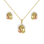Show details for Delicate Medium Multi-tone Plated 2 Piece Jewelry Set Show details for Delicate Medium Multi-tone Plated 2 Piece Jewelry Set
