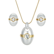 Show details for Fashionable Medium Gold Plated 2 Piece Jewelry Set Show details for Fashionable Medium Gold Plated 2 Piece Jewelry Set
