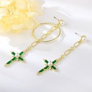 Show details for Staple Medium Cubic Zirconia Drop & Dangle Earrings Show details for Staple Medium Cubic Zirconia Drop & Dangle Earrings