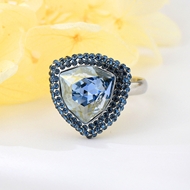Show details for Most Popular Swarovski Element Blue Fashion Ring Show details for Most Popular Swarovski Element Blue Fashion Ring