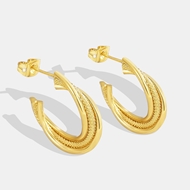 Picture of Attractive Gold Plated Copper or Brass Earrings For Your Occasions