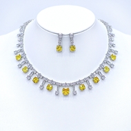 Show details for Copper or Brass Cubic Zirconia 2 Piece Jewelry Set in Flattering Style Show details for Copper or Brass Cubic Zirconia 2 Piece Jewelry Set in Flattering Style