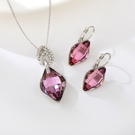 Show details for Geometric Platinum Plated 2 Piece Jewelry Set of Original Design Show details for Geometric Platinum Plated 2 Piece Jewelry Set of Original Design