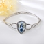 Show details for Featured Blue Swarovski Element Fashion Bangle with Full Guarantee